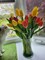 8" Clear Gathering Vase and Flower Guide Booklet - Decorative Glass Flower Vase for Floral Arrangements, Weddings, Home Decor or Office.